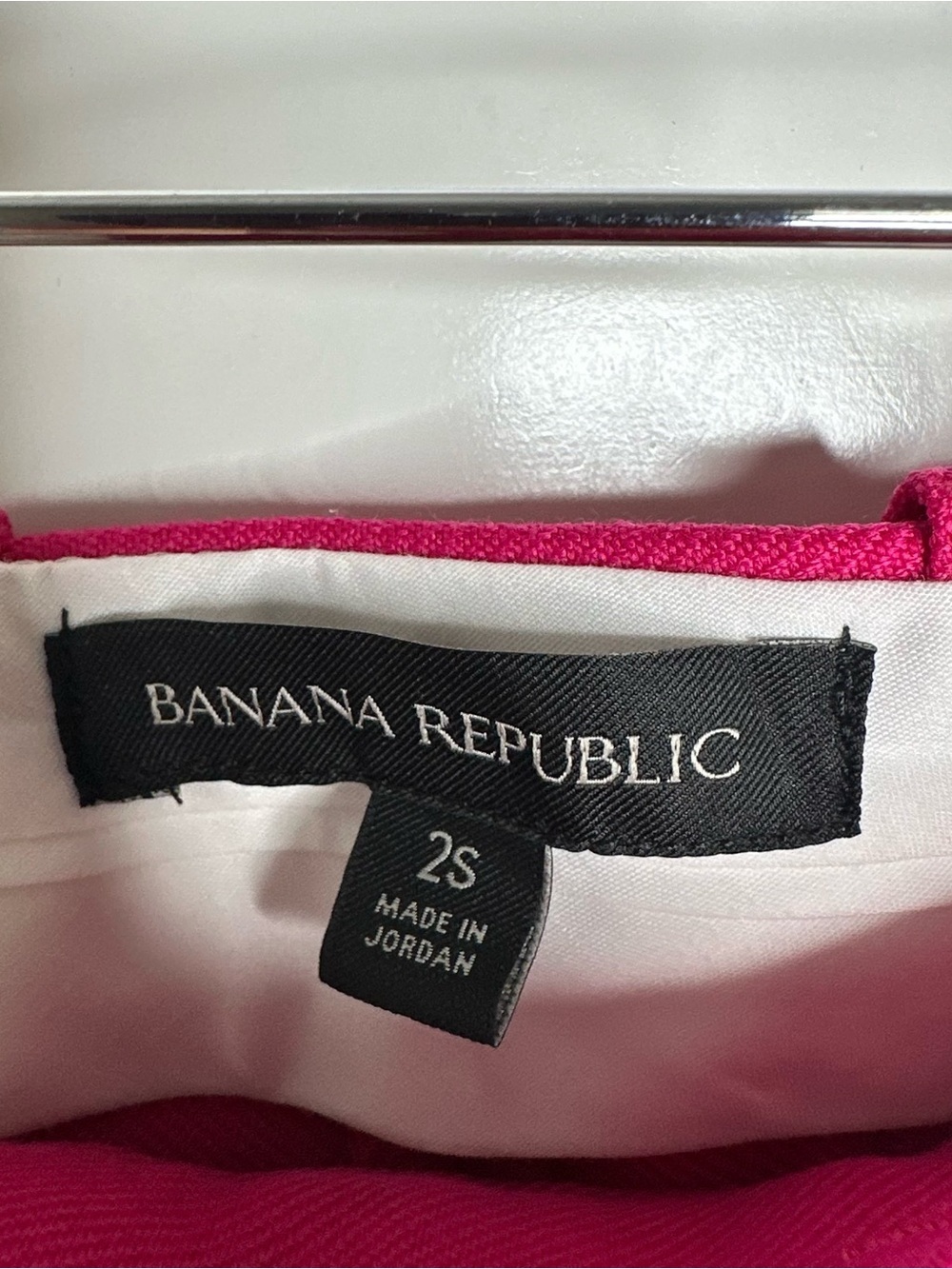 Banana Republic Fuchsia Pink Lido Straight Leg Wool Pants Size 2 Short - Picture 6 of 9